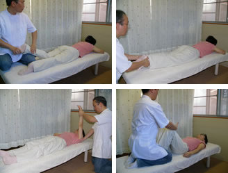 揺らしの手技の様子